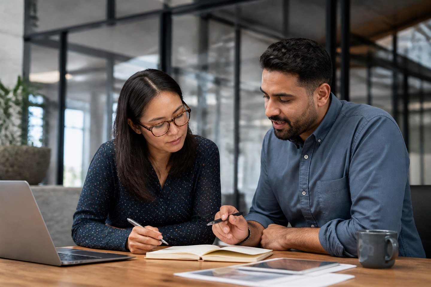 A hiring team developing a clear job brief together